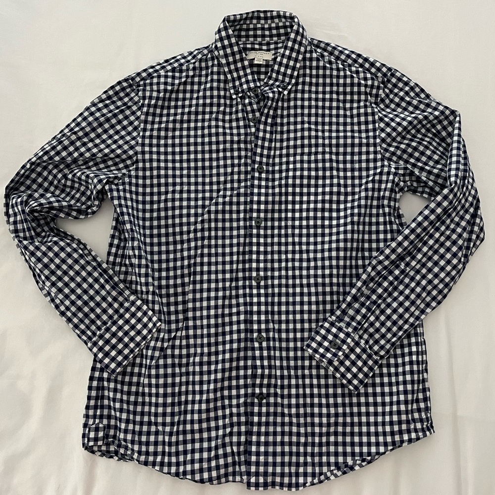 Club Monaco Gingham Slim Fit Button Up